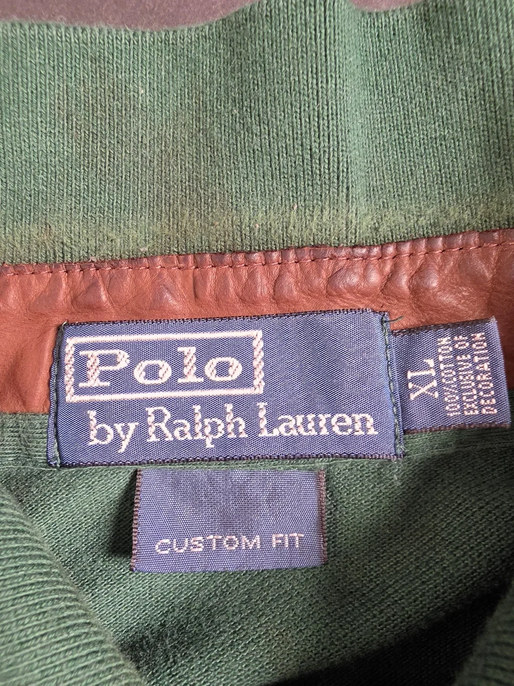 Polo by Ralph Lauren Forest Green Long-Sleeve Polo with Burgundy Embroidery